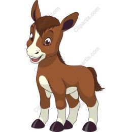 Cheerful Cartoon Donkey