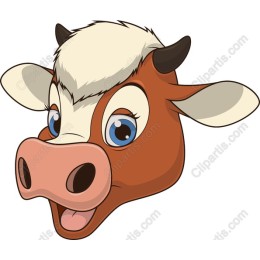 Whimsical Cow Head