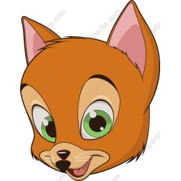 Adorable Orange Cat Head