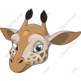 Cute Cartoon Giraffe Head