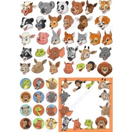 Animal Faces Set