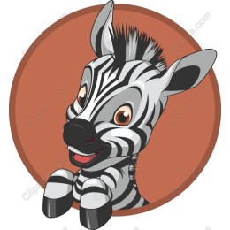 Playful Cartoon Zebra