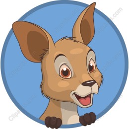 Cheerful Cartoon Kangaroo