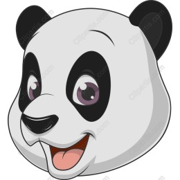 Cheerful Panda Bear Head