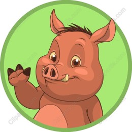 Charming Cartoon Pig