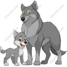 Charming Wolf Family