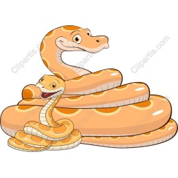 Playful Cartoon Snake