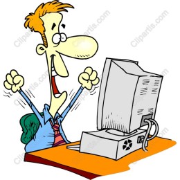 Cheerful Computer User