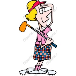 Cheerful Female Golfer