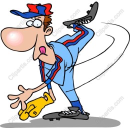 Quirky Cartoon Baseball Player