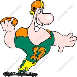 Dynamic Cartoon Football Player