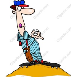 Cartoon Baseball Pitcher