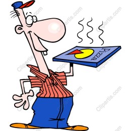 Cheerful Pizza Delivery Man