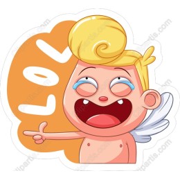 Whimsical Cartoon Angel with LOL