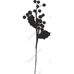 Elegant Holly Branch