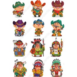 Wild West and Native Culture Clipart Set
