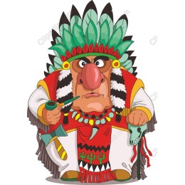 Cartoon Native American Chief