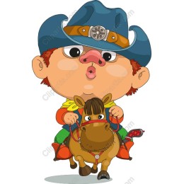 Charming Cowboy on Horse