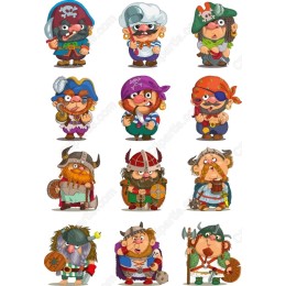 Whimsical Pirate and Viking Set