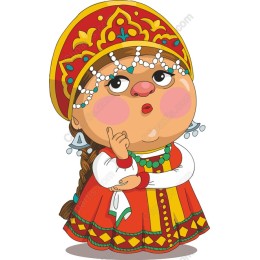 Charming Traditional Russian Folk Girl