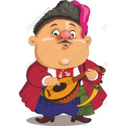 Cheerful Folk Musician
