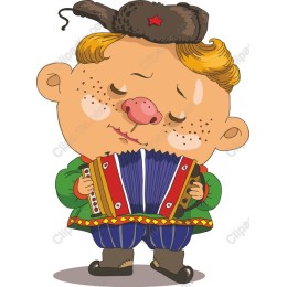 Accordion-Playing Boy