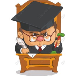 Playful Cartoon Judge