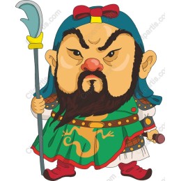 Fierce Warrior Cartoon Character