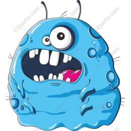 Whimsical Blue Monster