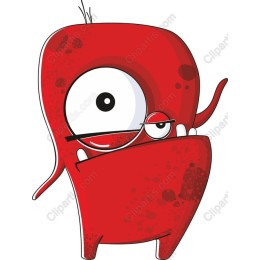 Whimsical Red Monster