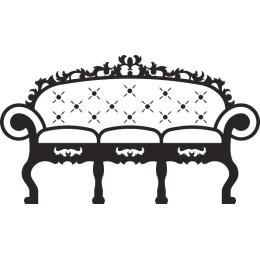 Elegant Vintage Ornate Sofa