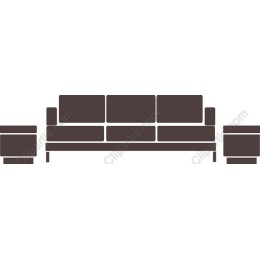 Modern Sofa with Side Tables