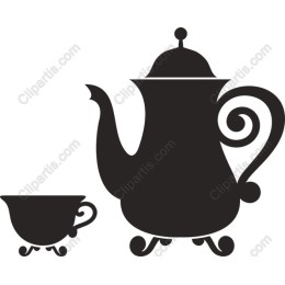 Elegant Teapot and Cup
