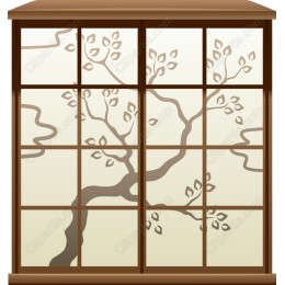Serene Tree Branch Window