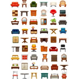  Furniture Clipart Collection - Bundle