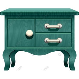 Teal Wooden Nightstand