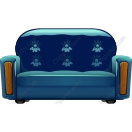 Retro Blue Couch