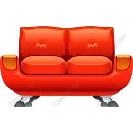 Vibrant Red Sofa