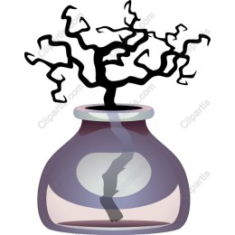 Twisted Tree Branch in Glass Vase