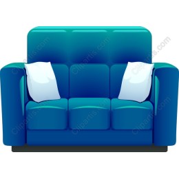 Cozy Teal Sofa