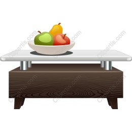Modern Coffee Table with Fruit Bowl
