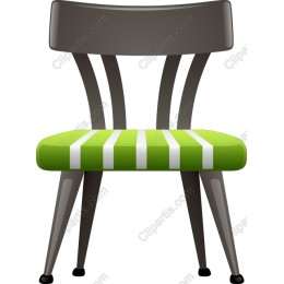 Stylish Green Striped Chair