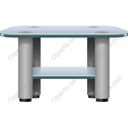 Modern Glass and Metal Coffee Table