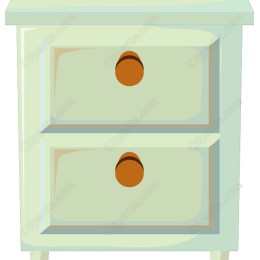 Vintage Mint-Green Bedside Table
