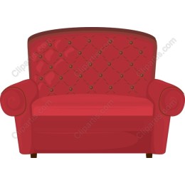 Chic Red Tufted Sofa