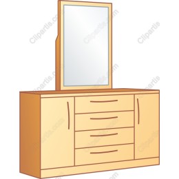 Modern Dresser with Mirror