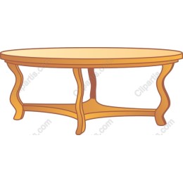 Elegant Oval Coffee Table