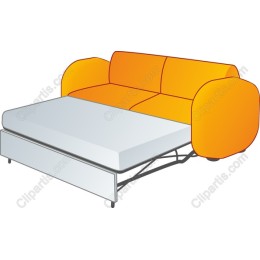Stylish Orange Sofa Bed