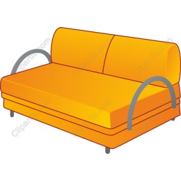 Vibrant Orange Modern Sofa