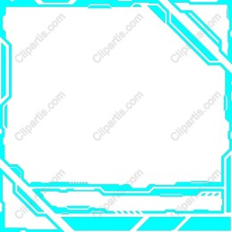 Futuristic Cyan Frame